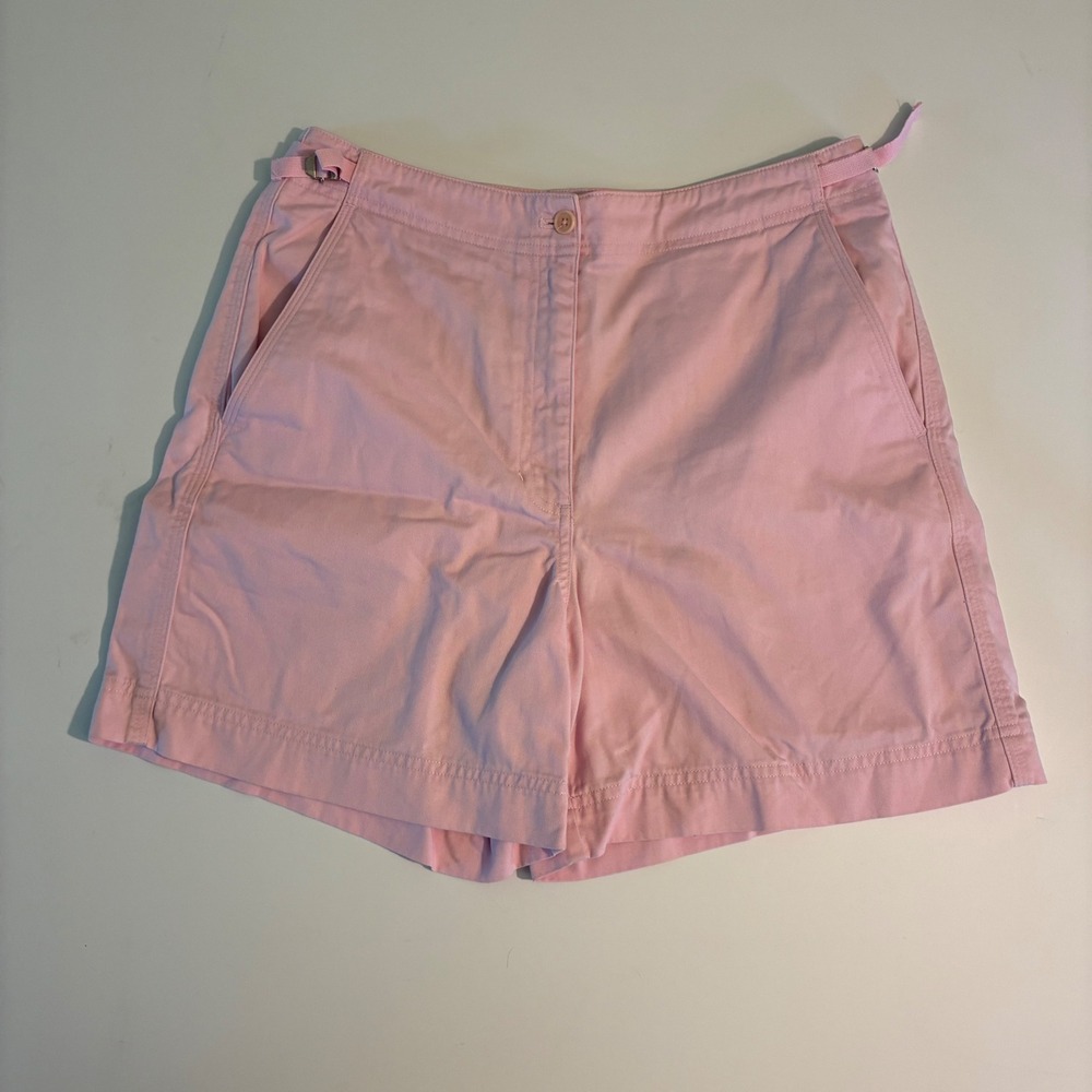 Lauren‎ Ralph Lauren Pink Cotton Chino Shorts High Rise Side Tabs Womens 8